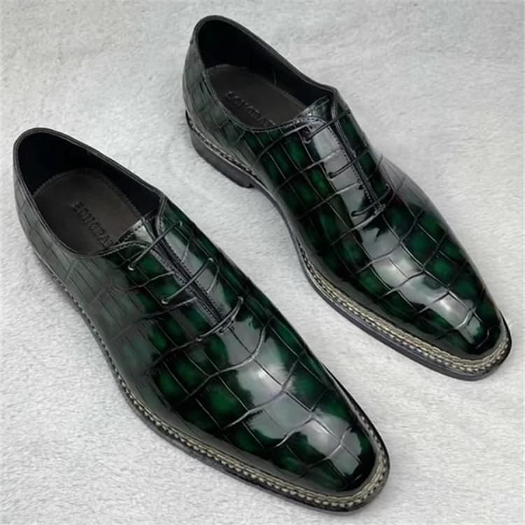 秾福稀有皮高端男鞋定制#8089